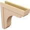 Ekena Millwork 7"W x 28"D x 28"H Thin Warren Rough Cedar Woodgrain TimberThane Corbel, Primed Tan CORUR07X28X28WARRCPR - alternate 2